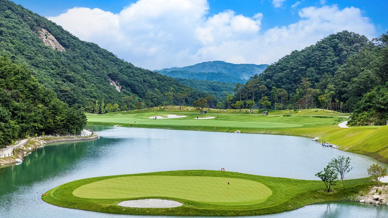 성문안CC 인코스 12번홀 Par3 179m 호수 너머 아일랜드 그린 챌린지홀 코스 공략 가이드